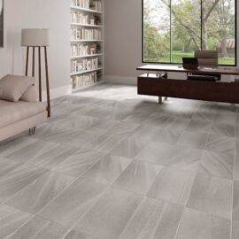 Luxury vinyl plank flooring installed in living room.