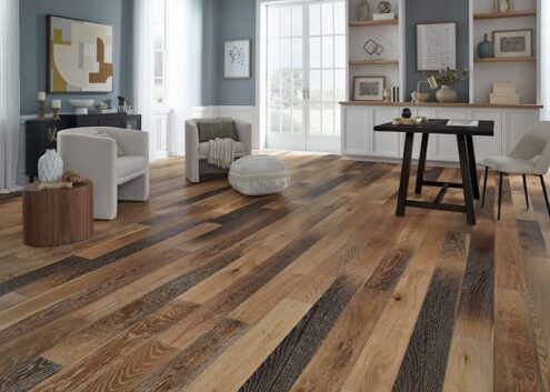 3/8 in. Vintage French Oak Distressed Engineered Hardwood Flooring 6.38 in. Wide